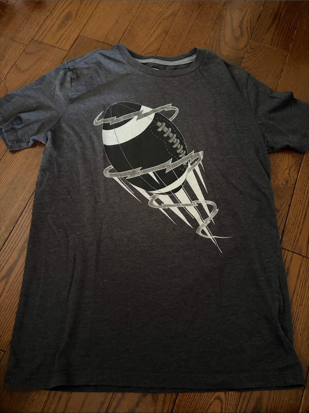 🔥 5/$25 - Boy’s Charcoal Graphic Football T-Shirt